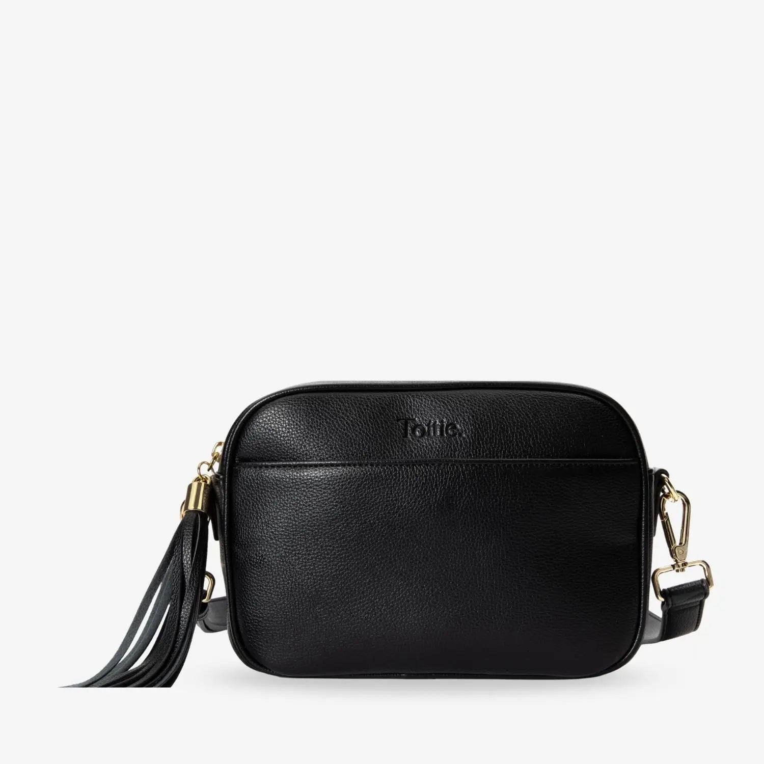 ショルダーバッグ・ポシェット GOLDEN Woman Crossbody bags Black GWA00473A00059990100 Black Crossbody Bag with Gold | Crossbody Bag for Women | Tottie